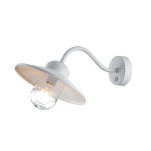 Kinkiet zewnętrzny z czujnikiem biały Klampenborg 1xE27x60W IP44 Elstead 897773 Kinkiet zewnętrzny z czujnikiem biały Klampenborg 1xE27x60W IP44 Elstead 897773