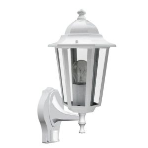 Kinkiet zewnętrzny z czujnikiem biały Velence 1xE27x60W IP43 Rabalux 961287 Kinkiet zewnętrzny z czujnikiem biały Velence 1xE27x60W IP43 Rabalux 961287