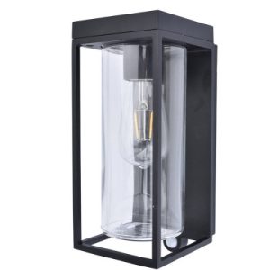 Kinkiet zewnętrzny z czujnikiem czarno-biały FLAIR 1xE27x10W IP44 Lutec 898951 Kinkiet zewnętrzny z czujnikiem czarno-biały FLAIR 1xE27x10W IP44 Lutec 898951