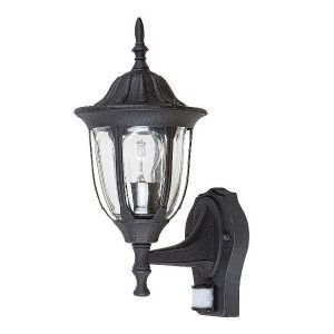 Kinkiet zewnętrzny z czujnikiem czarny mat Milano 1xE27x60W IP43 Rabalux 959500 Kinkiet zewnętrzny z czujnikiem czarny mat Milano 1xE27x60W IP43 Rabalux 959500