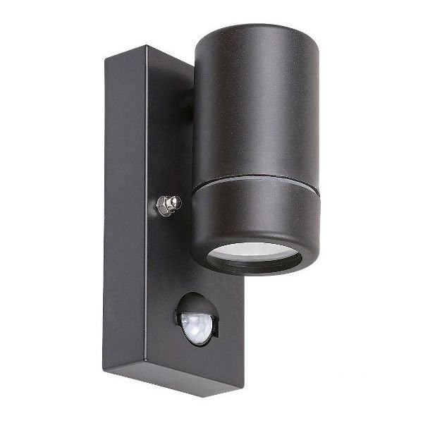 Kinkiet zewnętrzny z czujnikiem czarny Medina 1xGU10x10W IP44 Rabalux 959505