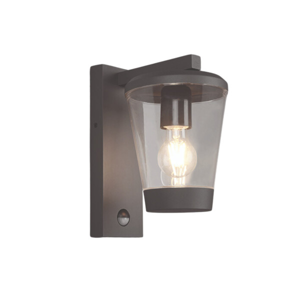 Kinkiet zewnętrzny z czujnikiem ruchu antracyt CAVADO 1xE27x40W IP44 Trio 898756