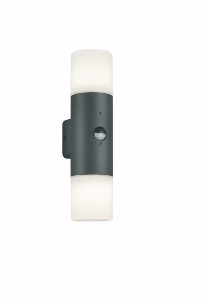 Kinkiet zewnętrzny z czujnikiem ruchu antracyt HOOSIC 2xE27x28W IP44 Trio 894883