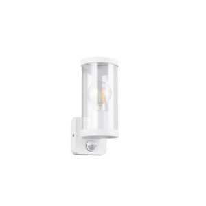 Kinkiet zewnętrzny z czujnikiem ruchu biały BONITO 1xE27x28W IP44 RL 894802 Kinkiet zewnętrzny z czujnikiem ruchu biały BONITO 1xE27x28W IP44 RL 894802