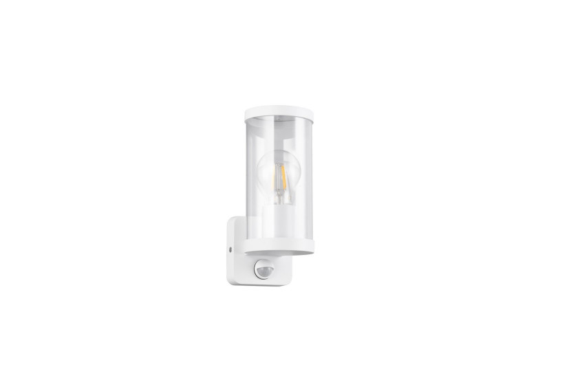 Kinkiet zewnętrzny z czujnikiem ruchu biały BONITO 1xE27x28W IP44 RL 894802