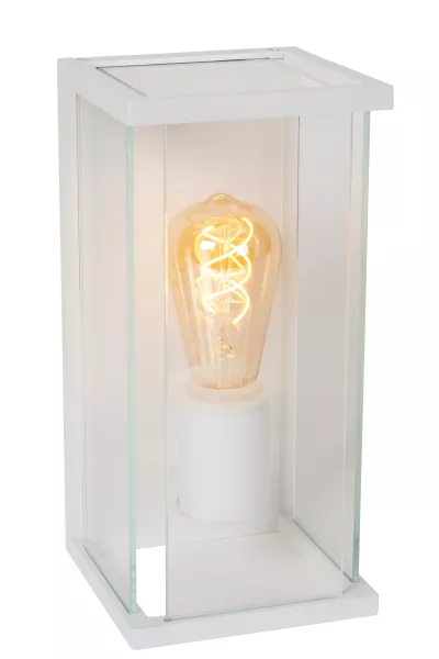 Kinkiet zewnętrzny z czujnikiem ruchu biały CLAIRE 1xE27x15W IP54 Lucide 897767