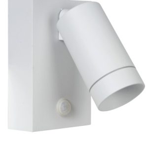 Kinkiet zewnętrzny z czujnikiem ruchu biały TAYLOR 1xGU10x50W IP44 Lucide 1016488 Kinkiet zewnętrzny z czujnikiem ruchu biały TAYLOR 1xGU10x50W IP44 Lucide 1016488