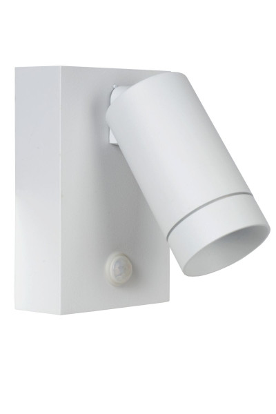 Kinkiet zewnętrzny z czujnikiem ruchu biały TAYLOR 1xGU10x50W IP44 Lucide 1016488