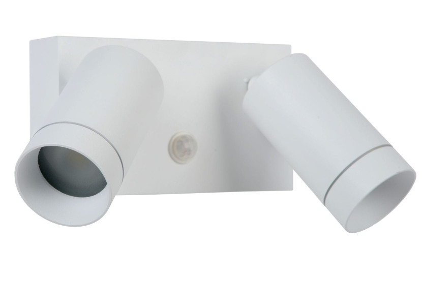 Kinkiet zewnętrzny z czujnikiem ruchu biały TAYLOR 2xGU10x50W IP44 Lucide 1016685