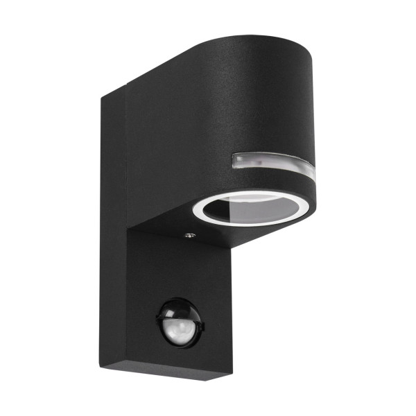 Kinkiet zewnętrzny z czujnikiem ruchu czarny FOREST 1xGU10x35W IP44 Struhm 896978