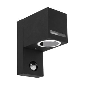 Kinkiet zewnętrzny z czujnikiem ruchu czarny FOREST 1xGU10x35W IP44 Struhm 896949 Kinkiet zewnętrzny z czujnikiem ruchu czarny FOREST 1xGU10x35W IP44 Struhm 896949