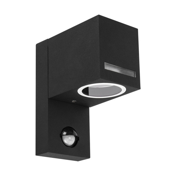 Kinkiet zewnętrzny z czujnikiem ruchu czarny FOREST 1xGU10x35W IP44 Struhm 896949