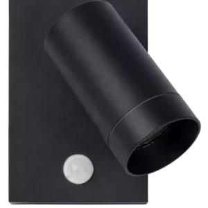 Kinkiet zewnętrzny z czujnikiem ruchu czarny TAYLOR 1xGU10x50W IP54 Lucide 894866 Kinkiet zewnętrzny z czujnikiem ruchu czarny TAYLOR 1xGU10x50W IP54 Lucide 894866