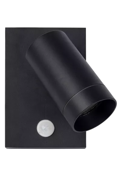 Kinkiet zewnętrzny z czujnikiem ruchu czarny TAYLOR 1xGU10x50W IP54 Lucide 894866