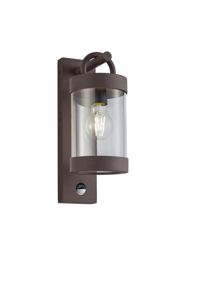 Kinkiet zewnętrzny z czujnikiem ruchu miedziany SAMBESI 1xE27x28W IP44 Trio 898929