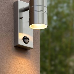 Kinkiet zewnętrzny z czujnikiem srebrny ARNE-LED 1xGU10x5W IP44 Lucide 1016994 Kinkiet zewnętrzny z czujnikiem srebrny ARNE-LED 1xGU10x5W IP44 Lucide 1016994