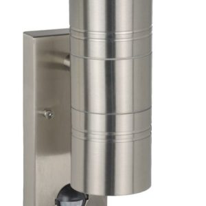 Kinkiet zewnętrzny z czujnikiem srebrny ARNE-LED 2xGU10x5W IP44 Lucide 1017072 Kinkiet zewnętrzny z czujnikiem srebrny ARNE-LED 2xGU10x5W IP44 Lucide 1017072