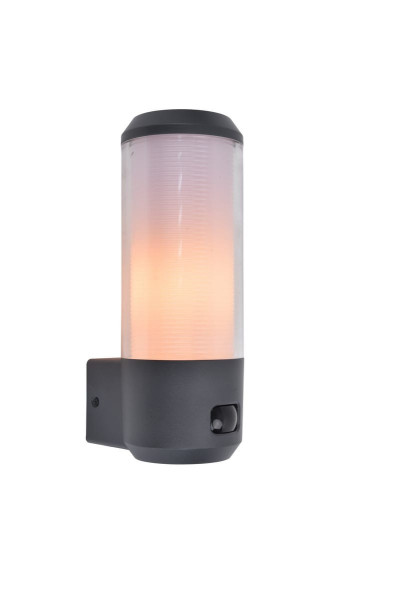 Kinkiet zewnętrzny z czujnikiem szaro-biały HEROS 1xE27x15W IP44 Lutec 895824