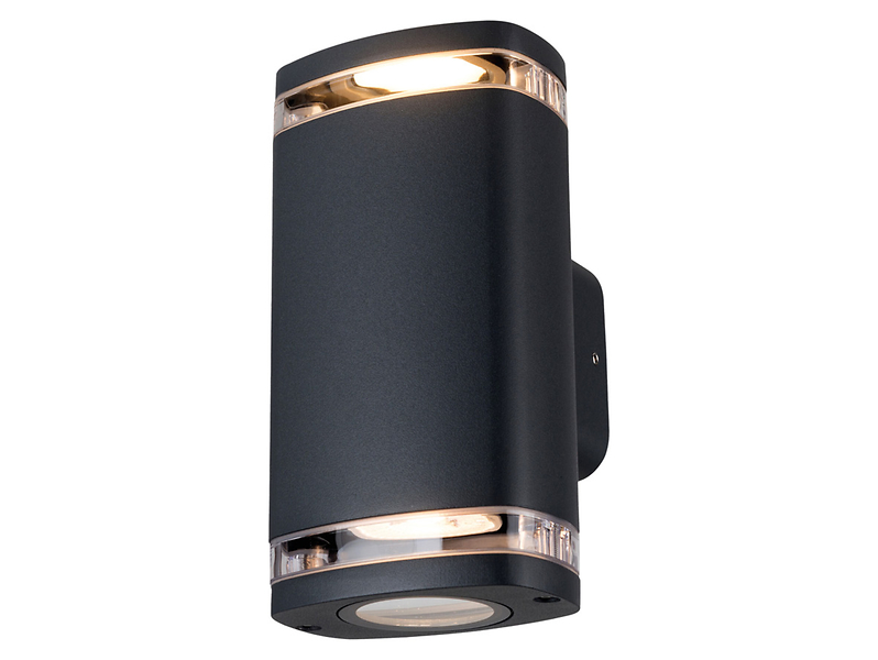 Kinkiet zewnętrzny Zevi 2-punktowy aluminiowy czarny 645620