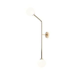 Kinkiet złoto-biały PURE 2xE14x40W wym:99x14x25cm IP20 Aldex 833714 Kinkiet złoto-biały PURE 2xE14x40W wym:99x14x25cm IP20 Aldex 833714