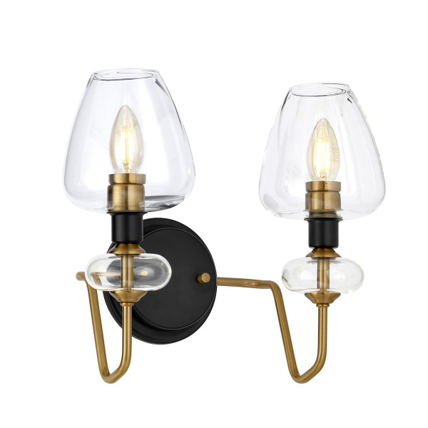 Kinkiet złoty Armand 2xE14x40W wym:30,9x34,5x22,4cm IP20 Elstead 821730