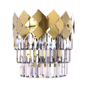Kinkiet złoty CARISMA 2xE14x40W wym:34x27x16cm IP20 Milagro 834971