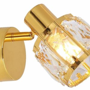 Kinkiet złoty Crownie gold 1xE14x40W wym:12x12x8cm IP20 Reality 832129
