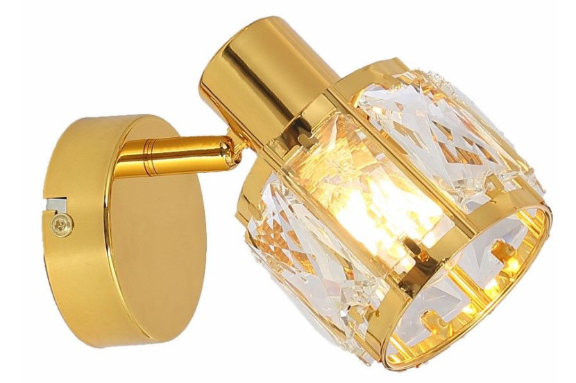Kinkiet złoty Crownie gold 1xE14x40W wym:12x12x8cm IP20 Reality 832129