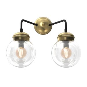 Kinkiet złoty Hydro 2xE14x15W wym:30x36x26cm IP20 Luminex 823126