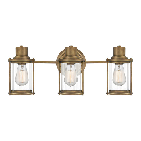 Kinkiet złoty Riggs 3xE27x40W wym:21,8x56x17,9cm IP44 Quoizel 828950