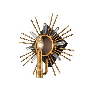 Kinkiet złoty Sun King 1xE14x40W wym:30,5×31,8×12,7cm IP20 Gilded Nola 823551
