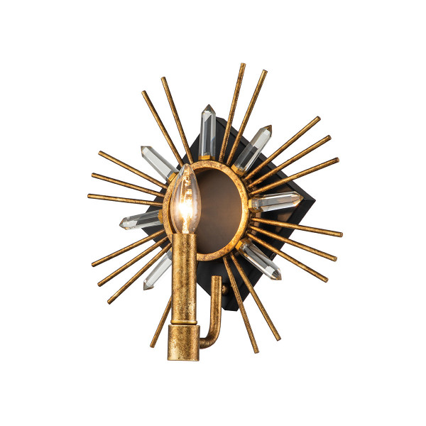 Kinkiet złoty Sun King 1xE14x40W wym:30,5x31,8x12,7cm IP20 Gilded Nola 823551