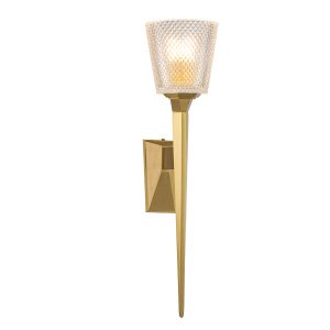 Kinkiet złoty Verity 1xG9x3W wym:50,6×12,6x20cm IP44 Elstead 823239