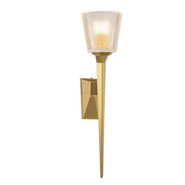 Kinkiet złoty Verity 1xG9x3W wym:50,6x12,6x20cm IP44 Elstead 823239
