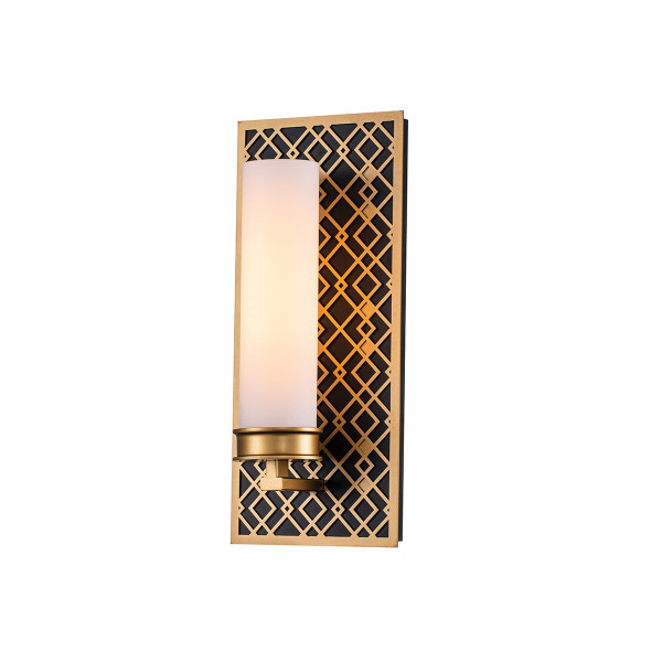 Kinkiet złoty Ziggy 1xE27x40W wym:34,3x15,2x11,4cm IP44 Elstead 832659