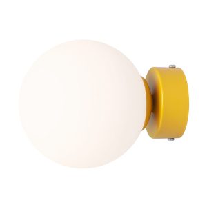Kinkiet żółto-biały BALL 1xE14x10W wym:14x14x17cm IP20 Aldex 834711