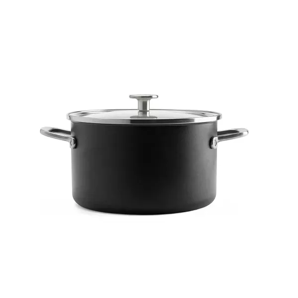 KitchenAid Garnek Steel Core Enamel 20cm 3,7l z pokrywką czarny matowy 989271