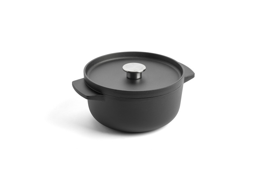 KitchenAid Garnek żeliwny Cast Iron 22cm 3.3l czarny matowy 966150