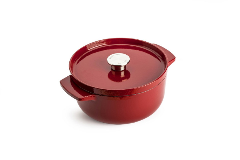 KitchenAid Garnek żeliwny Cast Iron 22cm 3,3l czerwony 989988