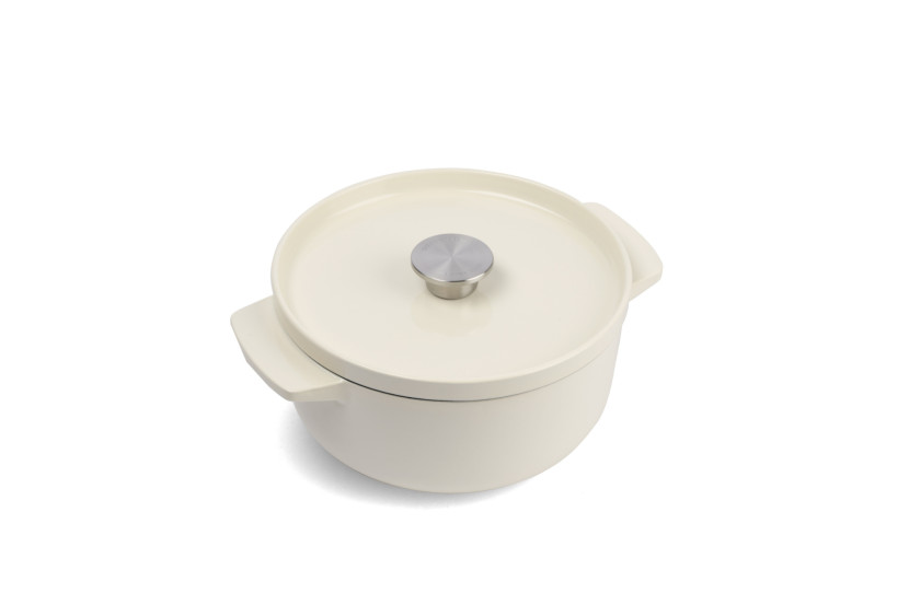 KitchenAid Garnek żeliwny Cast Iron 22cm 3,3l kremowy 989987