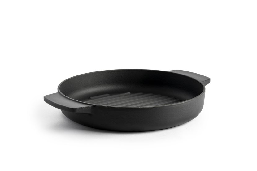 KitchenAid Patelnia grillowa żeliwna 26cm czarna matowa 966147