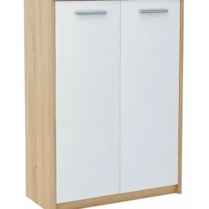 Klasyczna komoda do sypialni dąb sonoma + biały – Tireon 692043 Klasyczna komoda do sypialni dąb sonoma + biały – Tireon 692043
