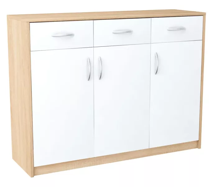 Klasyczna komoda z szufladami dąb sonoma + biały - Xyvon 692262