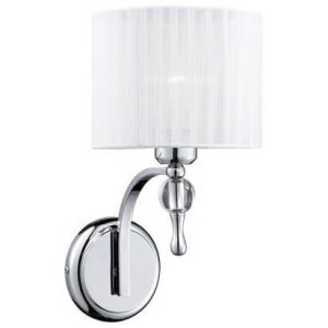 Klasyczna lampa ścienna Impress do jadalni biała chrom 187209 Klasyczna lampa ścienna Impress do jadalni biała chrom 187209