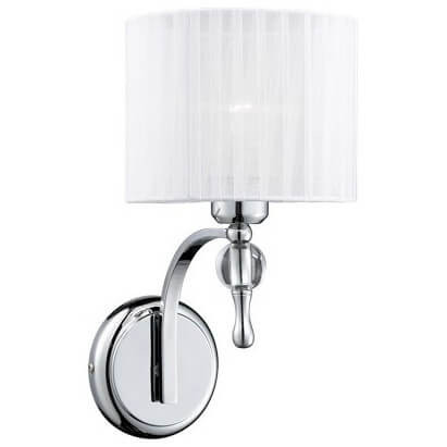 Klasyczna lampa ścienna Impress do jadalni biała chrom 187209