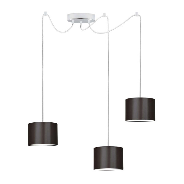 Klasyczna lampa wisząca WAIKIKI W3 Chrom - Brązowy 879996