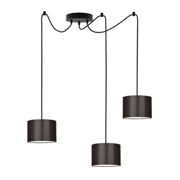 Klasyczna lampa wisząca WAIKIKI W3 Czarny - Brązowy 879925