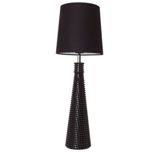 Klasyczna lampka stojąca Lofty abażurowa lampa czarna 230836 Klasyczna lampka stojąca Lofty abażurowa lampa czarna 230836