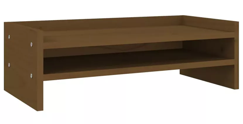Klasyczna półka na biurko miodowy brąz - Veska 751825