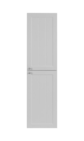 Klasyczna szafka łazienkowa, biała, 35 x 136 x 27 cm, uchwyt srebrny 1059972